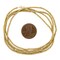 The Bead Chest Brass Heishi Beads – 1.5mm Ethiopian Metal Spacers, Full Strand for Jewelry Making I Approximately 450-540 Beads